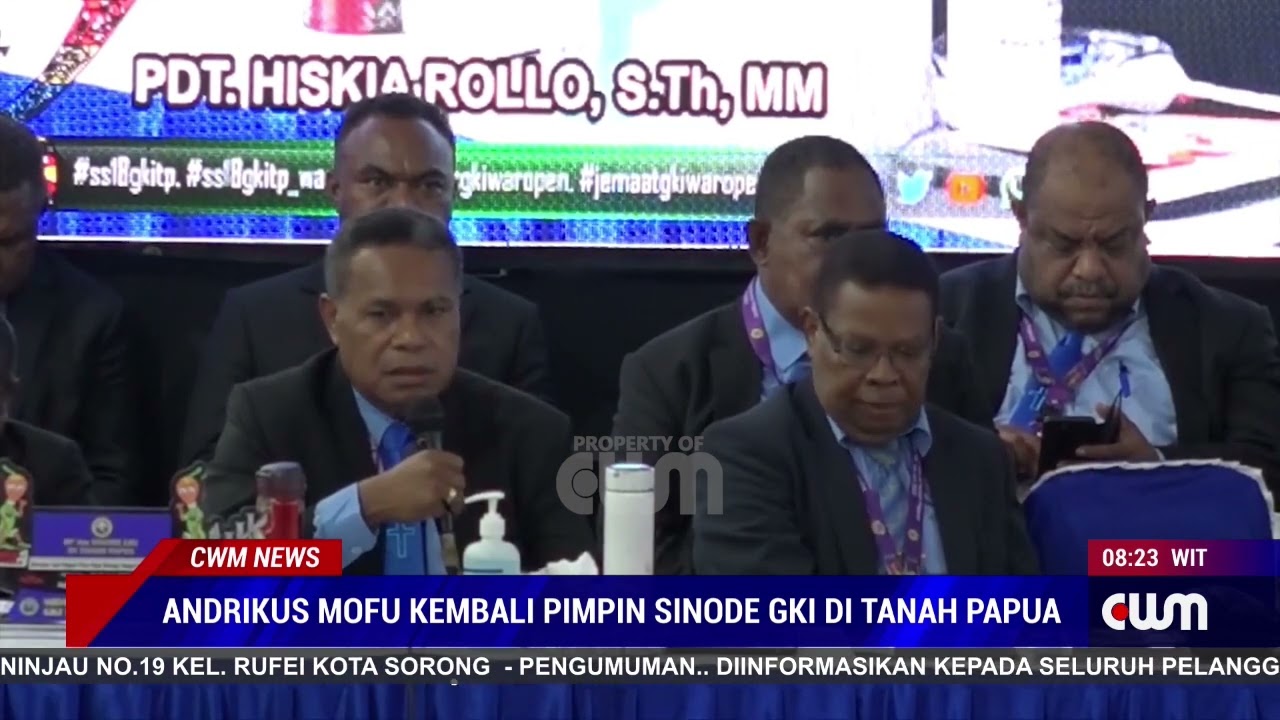 ANDRIKUS MOFU KEMBALI PIMPIN SINODE GKI DITANAH PAPUA