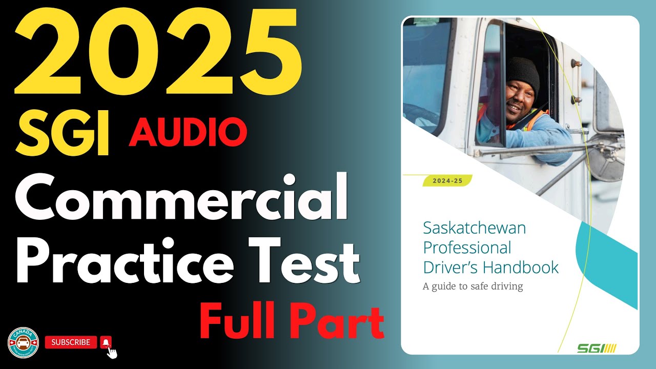 Saskatchewan Professional Driver Test Full Part | Audio | Canadian Driver Knowledge Test