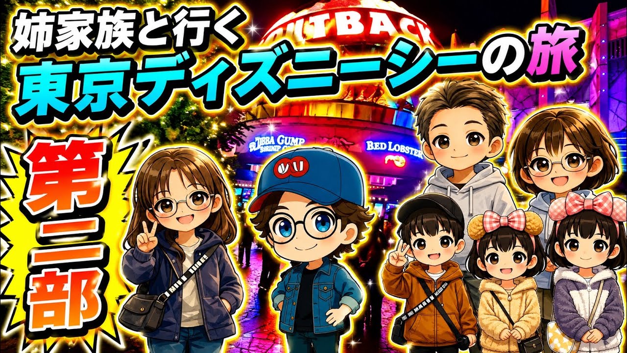 姉家族と行く東京ディズニーシーの旅　第二部