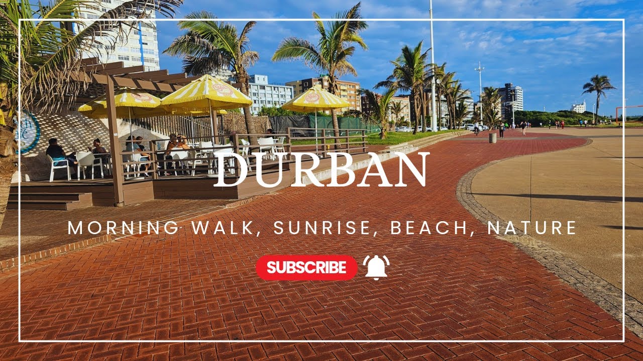 Morning Serenity: Sunrise Walk in Durban | Nature Beach & Tranquil Vibes (4K)