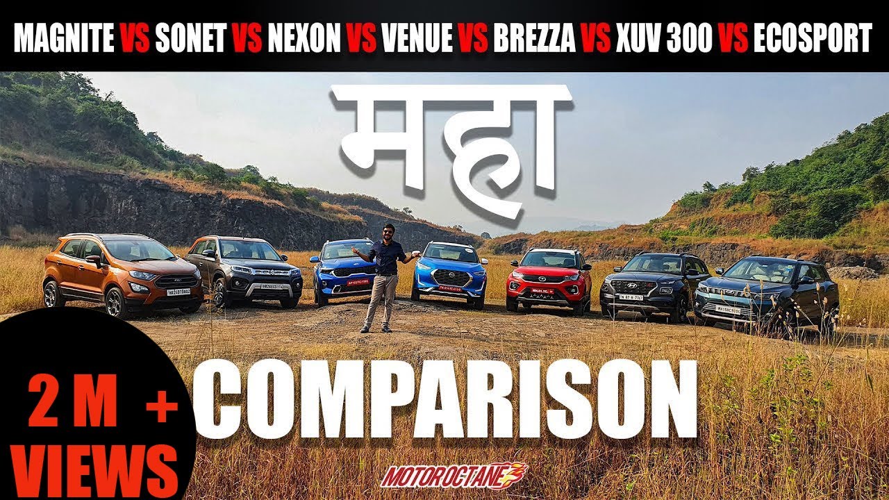 Nissan Magnite vs Nexon vs Brezza vs Sonet vs Venue vs XUV300 vs Ecosport MAHA COMPARISON