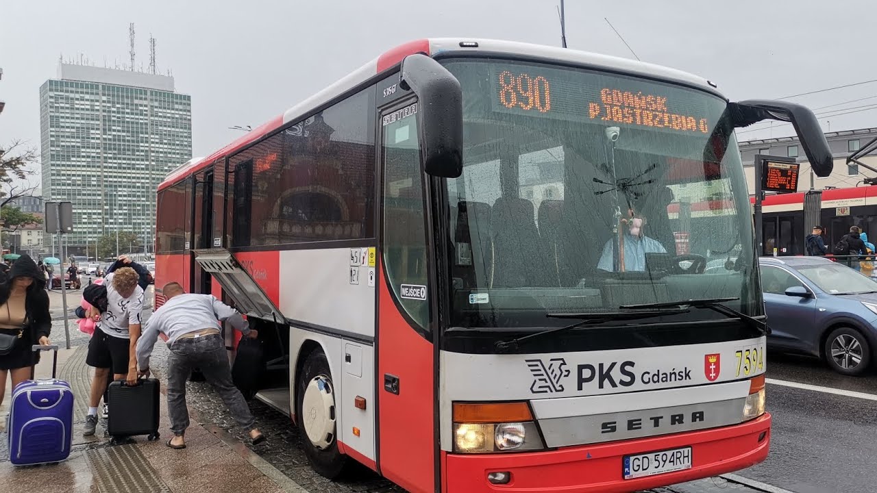 PKS Gdańsk linia 890 Gdańsk - Władysławowo - Jastrzębia Góra - Gdańsk Setra S315 GT #7594