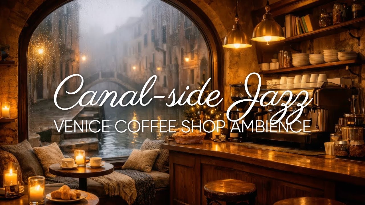 Cozy Venice Café Ambience 🇮🇹 Soft Jazz & Bossa Nova for Deep Work, Study & Focus