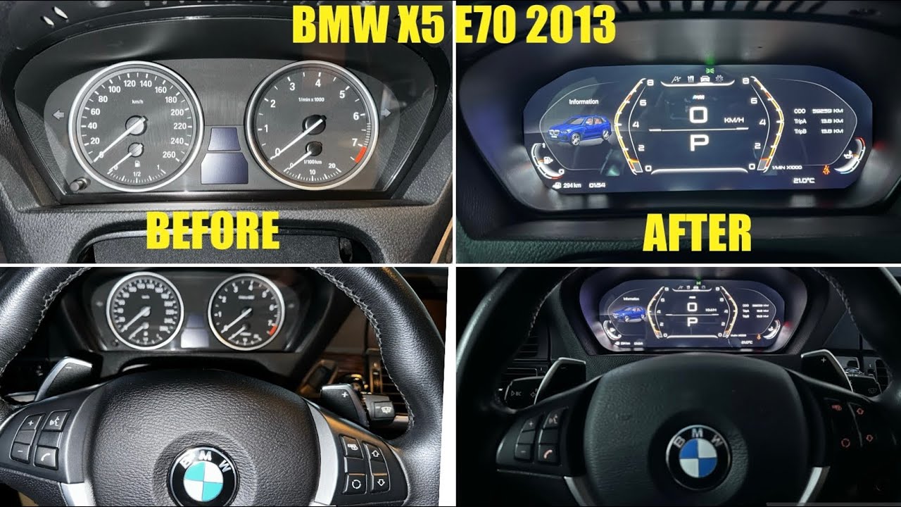 BMW X5 E70 Mechanical Analog Cluster to Digital Cluster Convertion