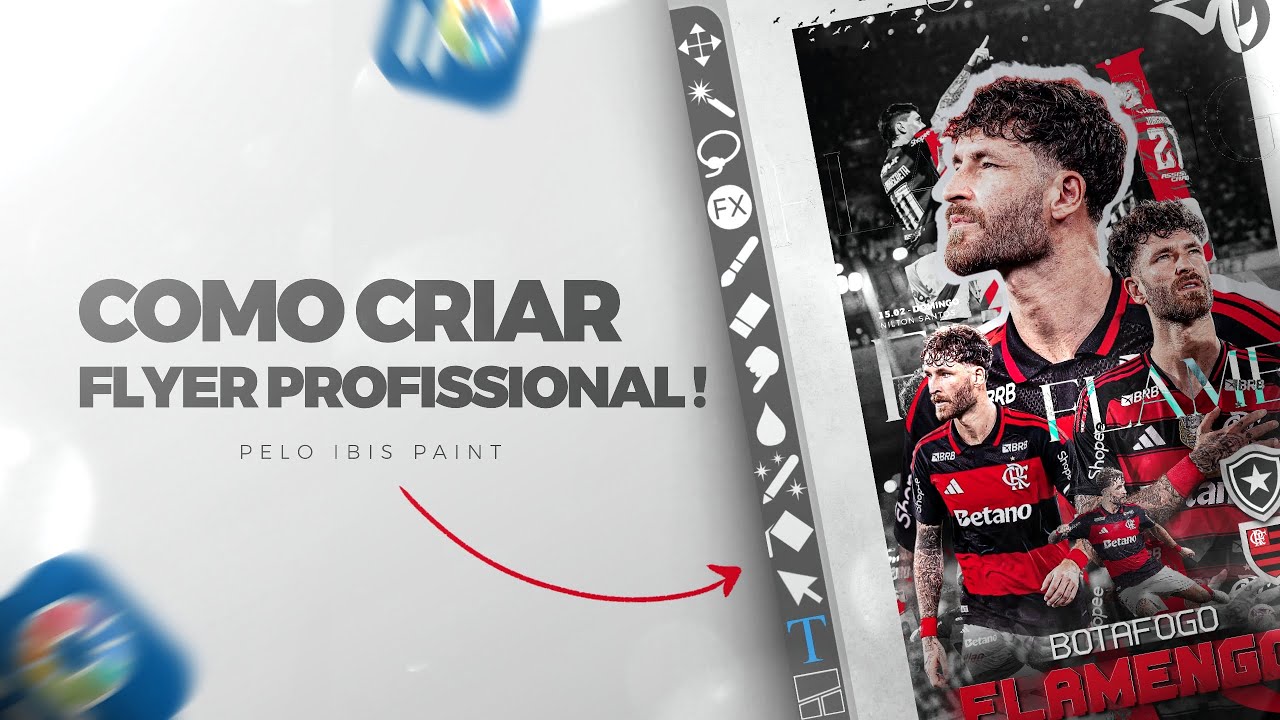 Criando FLYER ESPORTIVO DO ZERO pelo Ibis Paint 