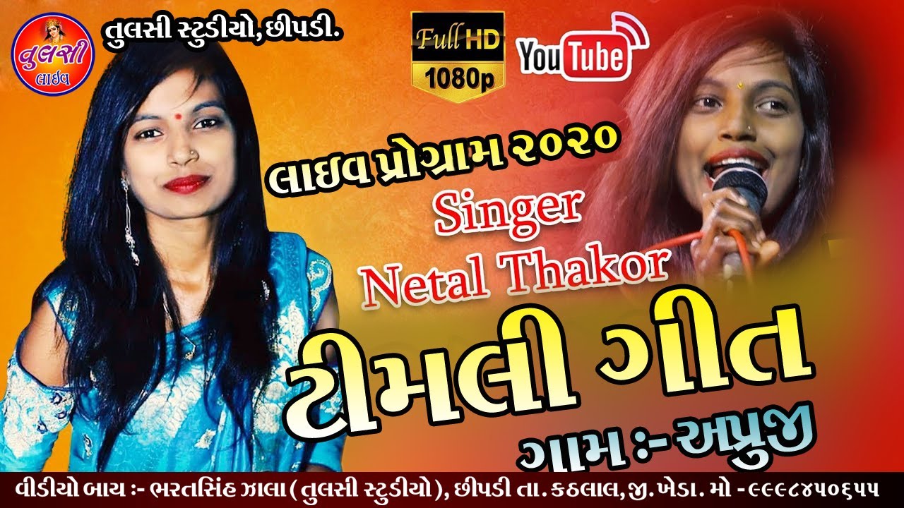Timali song ll Netal thakor ll Live program Apruji ll Tulsi studio chhipadi