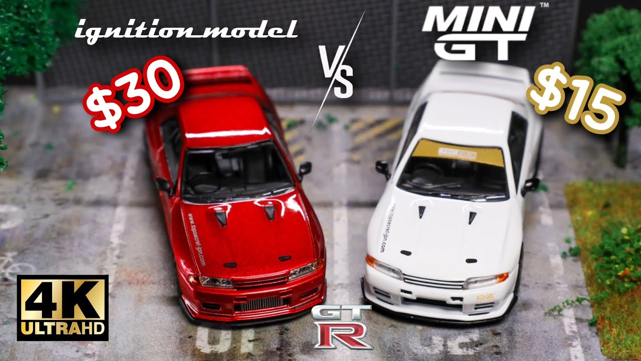 Ignition Model vs Mini GT 1:64 - Top Secret Nissan Skyline GT-R VR32 l Cinema Shot 4K