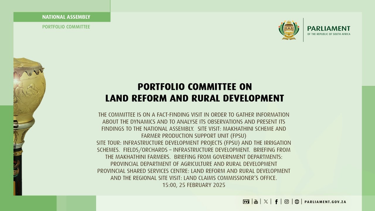 Copy of Portfolio Committee on Land Reform and Rural Development, 27 February 2025
