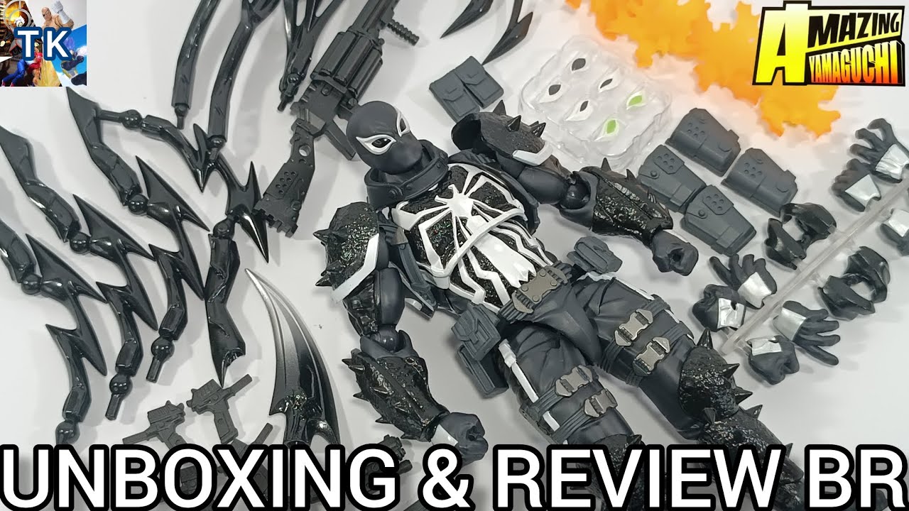 AGENT VENOM REVOLTECH AMAZING YAMAGUCHI Action Figure Review BR!!