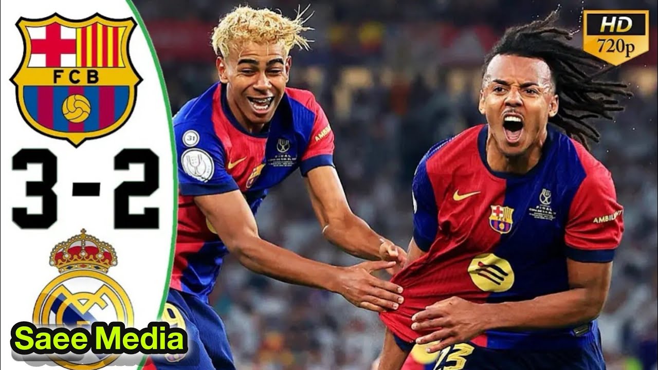 بارسلونا 3 رئال مادرید 2، ال کلاسیکو| قهرمانی بارسلونا در کوپا دل ری/Barcelona vs Real Madrid(3-2)