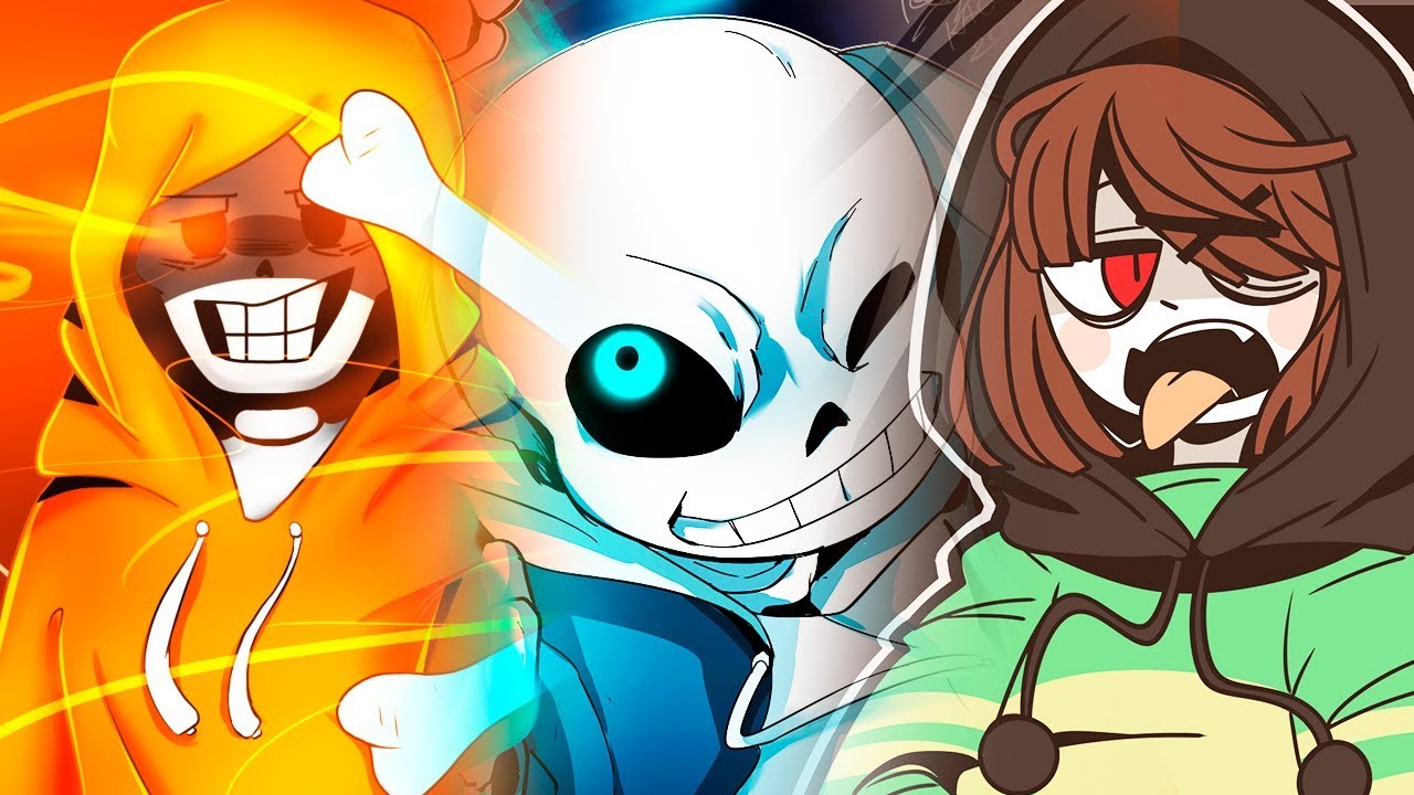 A GRANDE BATALHA CONTRA SANS, PAPYRUS E CHARA! BAD TIME TRIO!