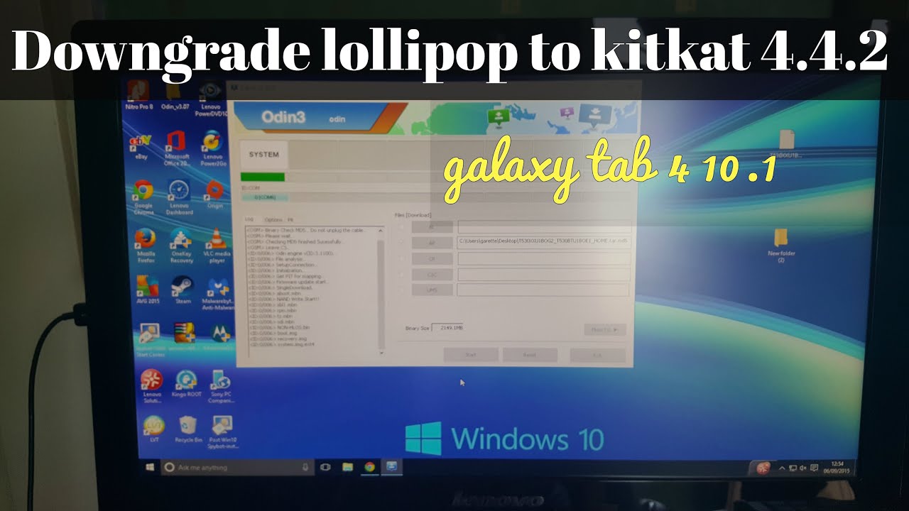 Samsung Galaxy Tab 4 10.1 Downgrade Lollipop 5.0 to Kitkat 4.4.2