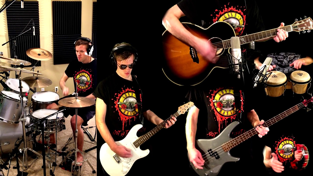 Used To Love Her - Guns N' Roses Guitar (Solo) Bass Drum Cover + Tabs