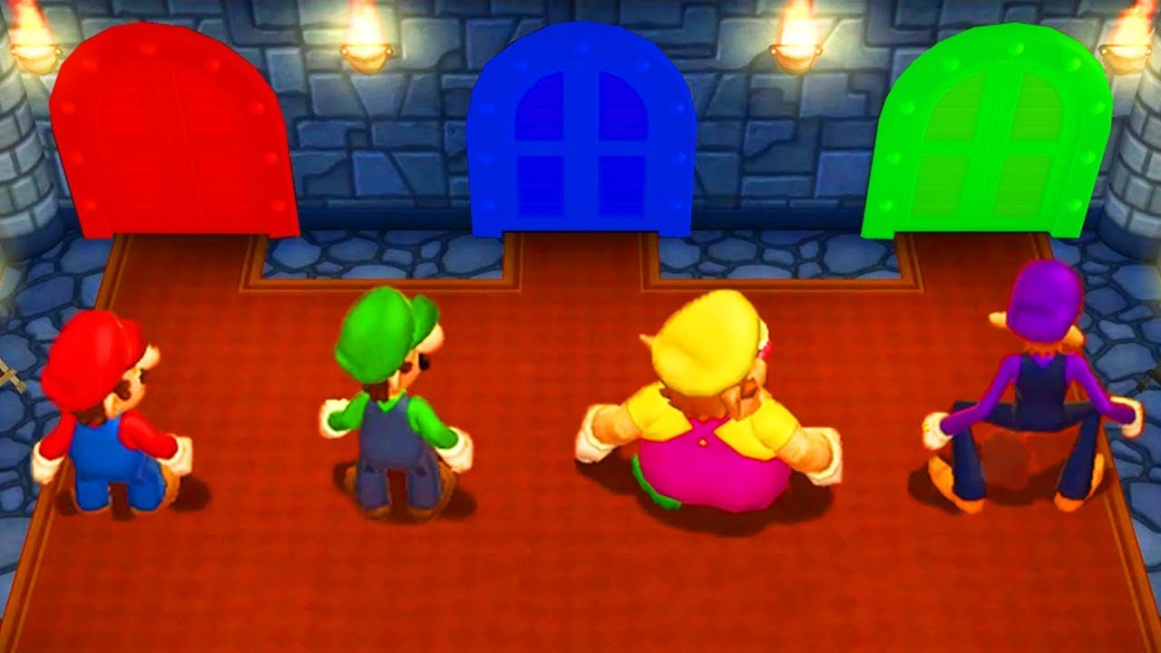 Mario Party 9 - Minigames - Mario vs Luigi vs Wario vs Waluigi (Master CPU)