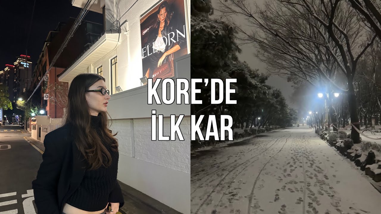 Первый снег в Корее! ❄️ Школьные дни 📚, зима пришла 📍 #ilaydainseoul день-34