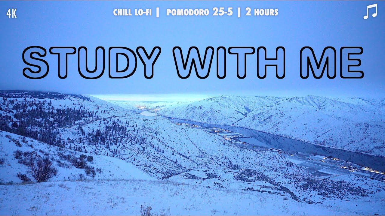 2-Hour Study With Me 🏔️❆  Deep Study 📚 Calm Lofi ⏳ Pomodoro 25/5 ⏱️