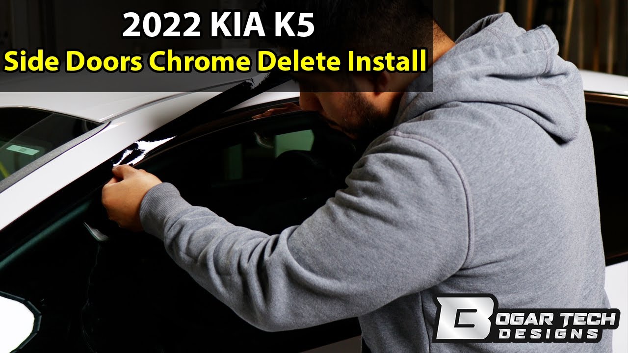 Установка хромированных накладок на боковые двери Kia K5 2021-2026