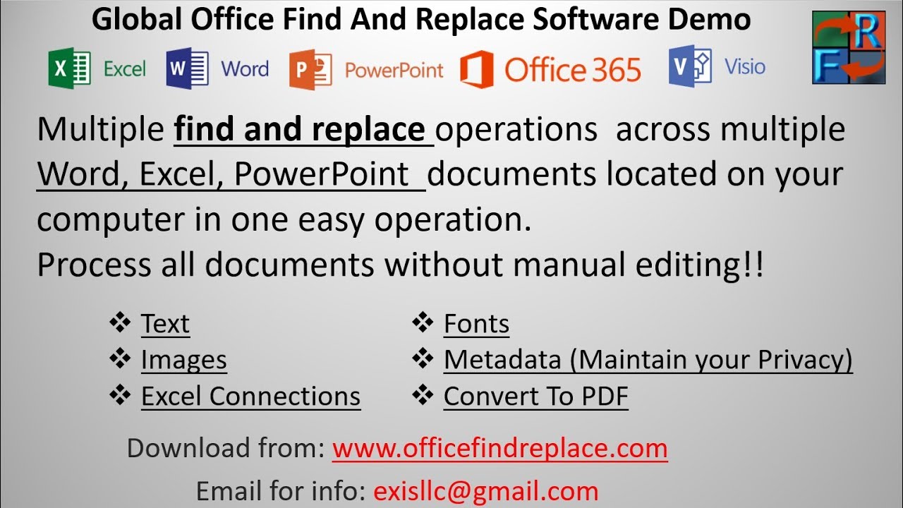 How to find and replace text, images in multiple Word documents
