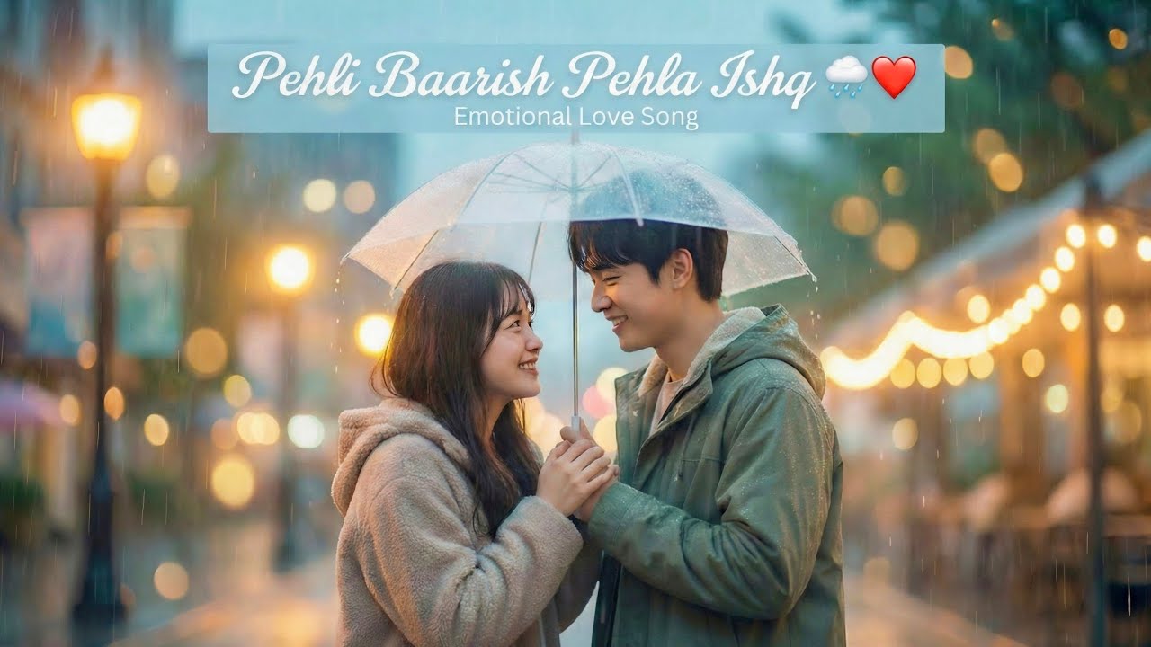 Pehli Baarish Pehla Ishq 🌧️❤️ | Longest Romantic AI Song Lyrics in Hindi | Emotional Love Song