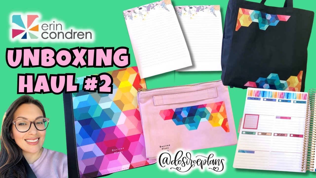 UNBOXING HAUL # 2 | ERIN CONDREN | PLANNER TOTE & MORE | PLANNER FLIP THRU W/QUICK PWM