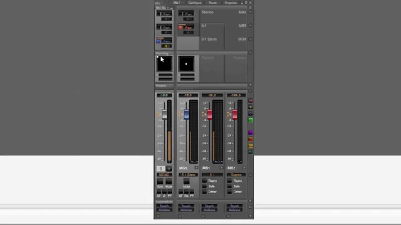 Pyramix 10: Configuring the Routing in the Mixer
