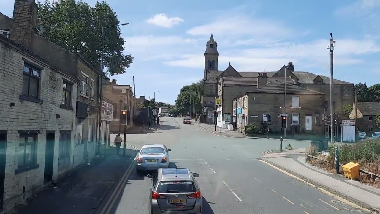 Bus journeys Bradford to Halifax via Queensbury.