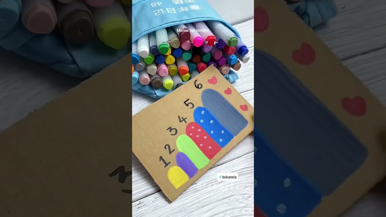 Melukis guna Acrylic Marker Pen  