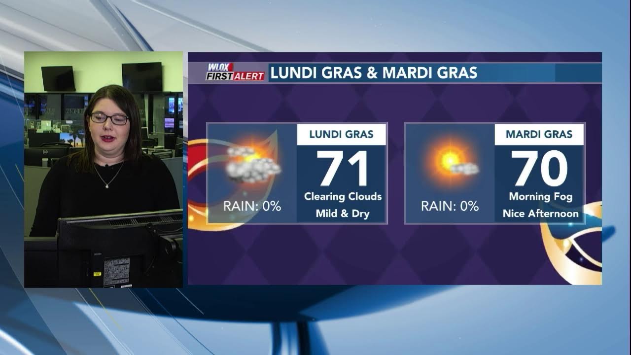 FIRST ALERT: Rain rolls out, wind rolls in for Mardi Gras celebrations (02/15/26)