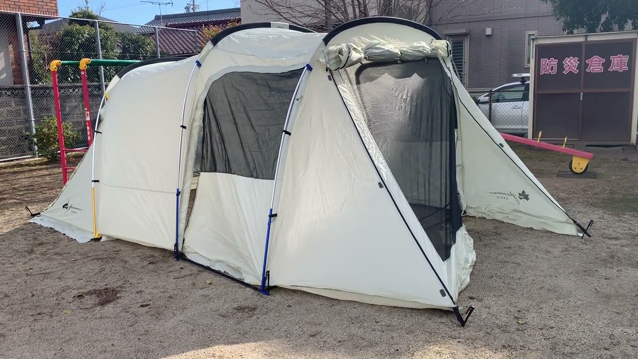グランベーシック トンネルドーム xl-ag ポールが入らない