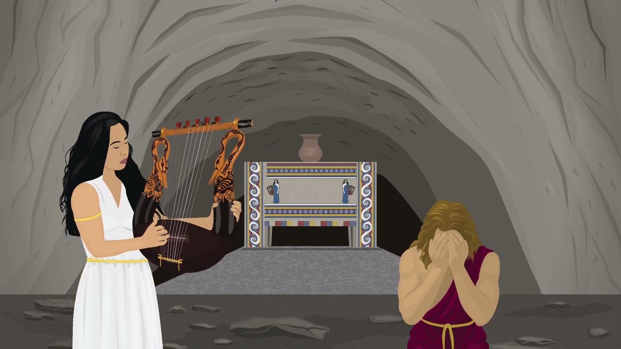 Achilles, Patroclus, and Briseis: Iliad 19 and 23. Ancient Greek and lyre. Bettina Joy de Guzman.