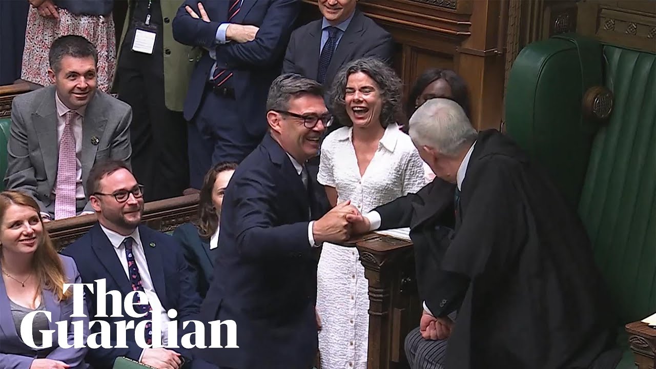 Andy Burnham sworn in as MP as Commons erupts in cheers and heckles