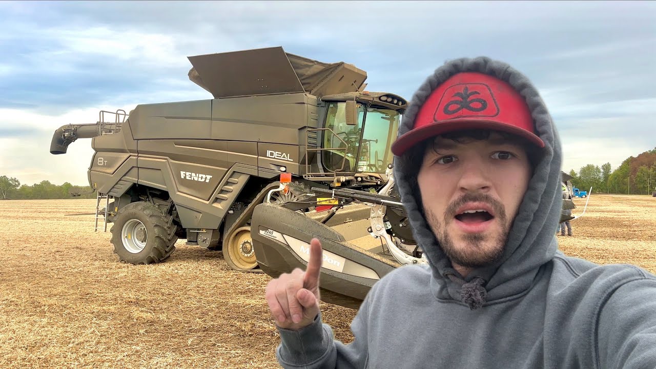 Прибыл новый комбайн??? Полевая демонстрация Fendt Ideal t8.