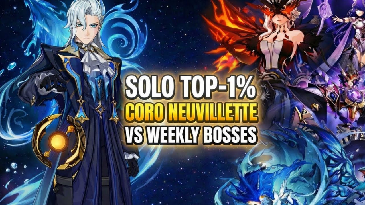 Solo F2P C0R0 Neuvillette vs weekly bosses 