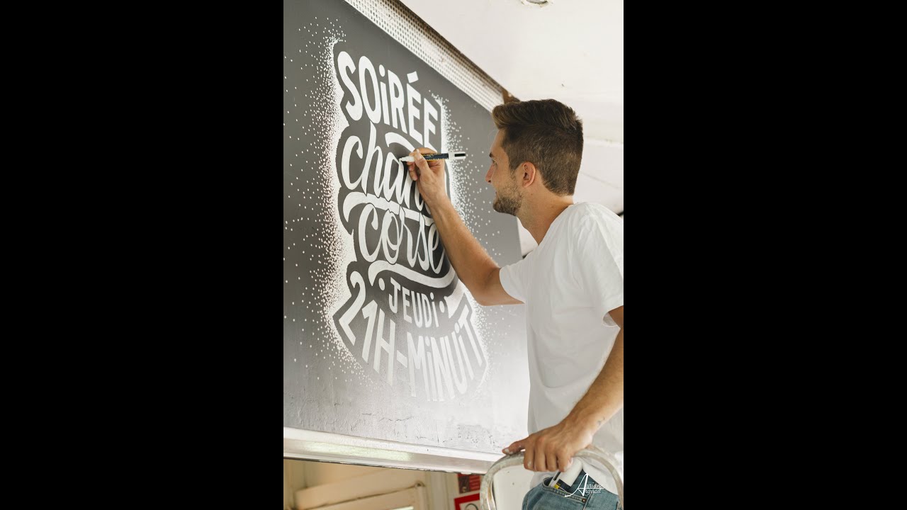 R&eacute;alisation d'un nouveau lettrage sur mur pour le @camping u casone &agrave; Ghisonaccia en Corse