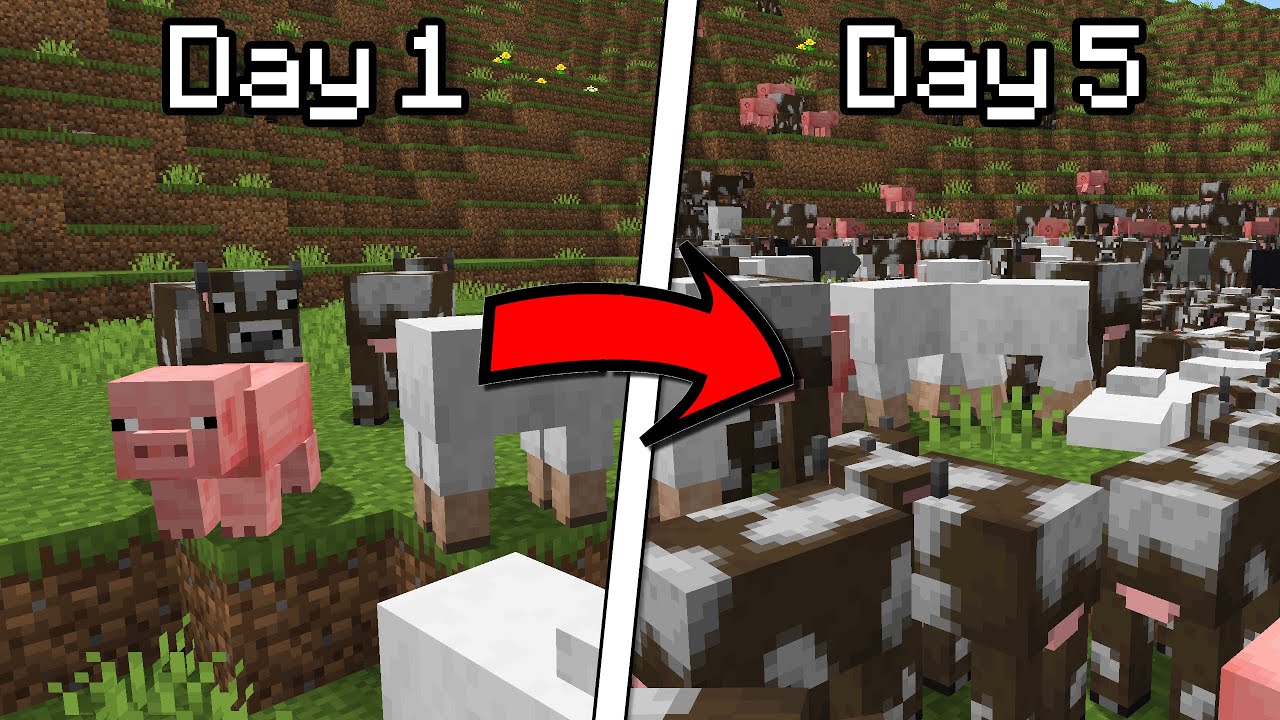 Minecraft But All Mobs Duplicate Every Minute