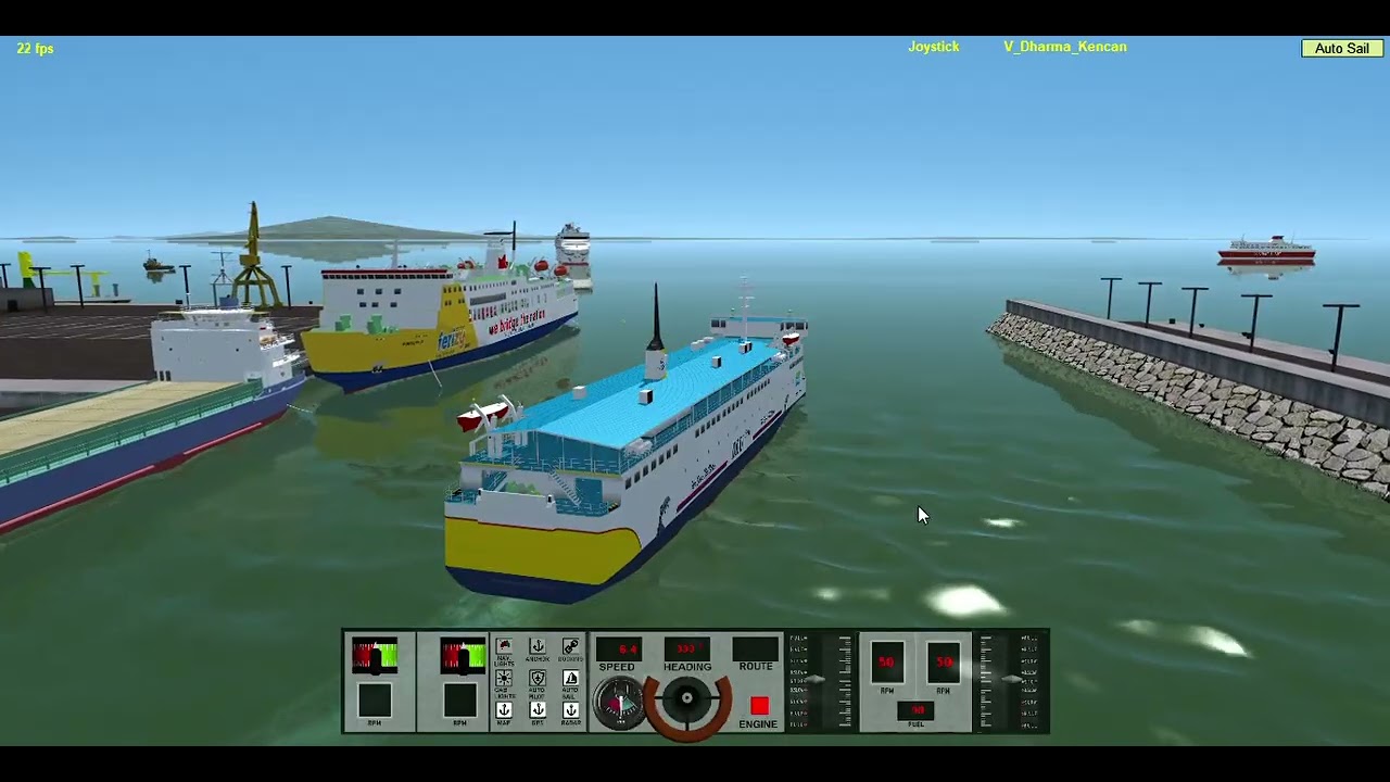 KMP DHARMA KENCANA departure from docking #shipsimulator #ship #dockyard #maneuver #viralgame