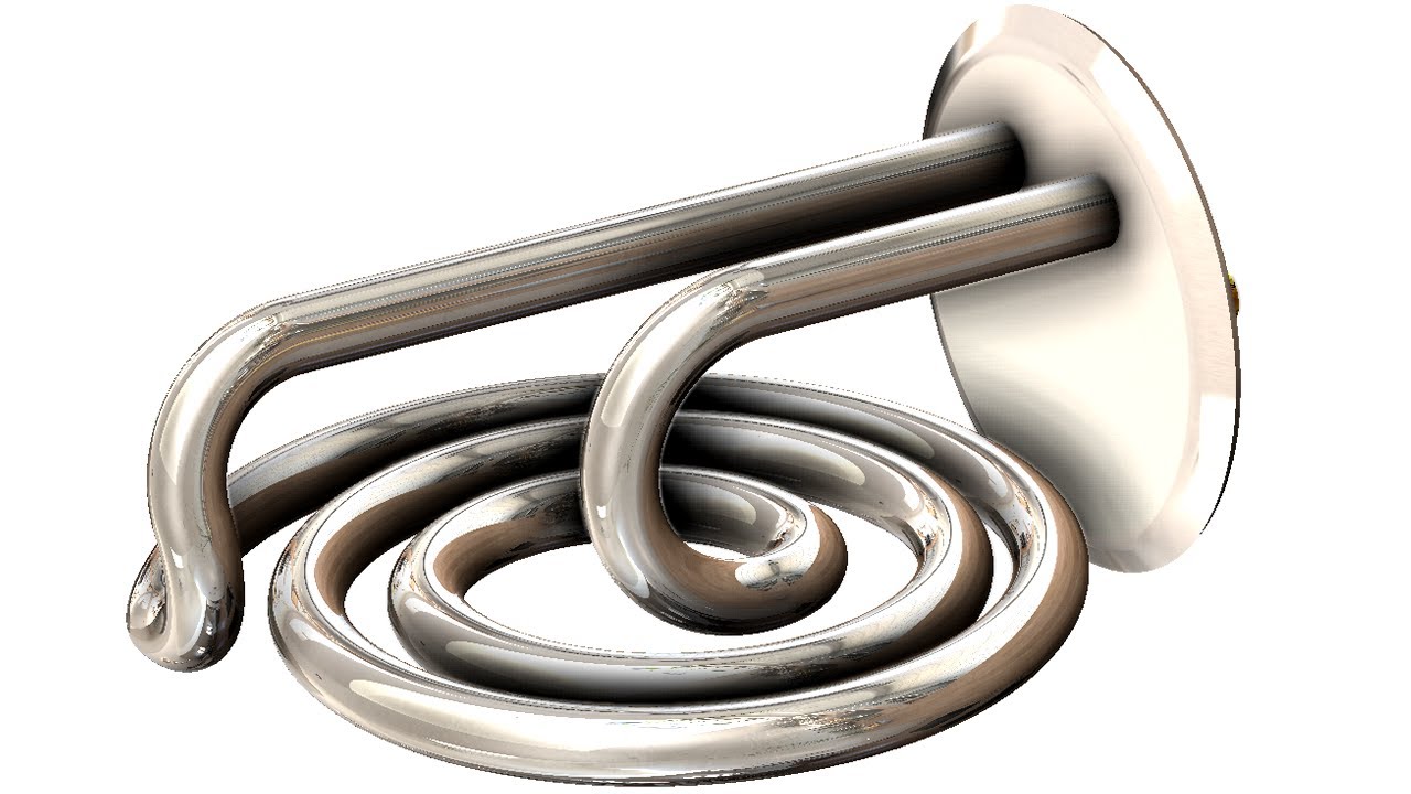 Tutorial #028 SolidWorks: kettle heater tube
