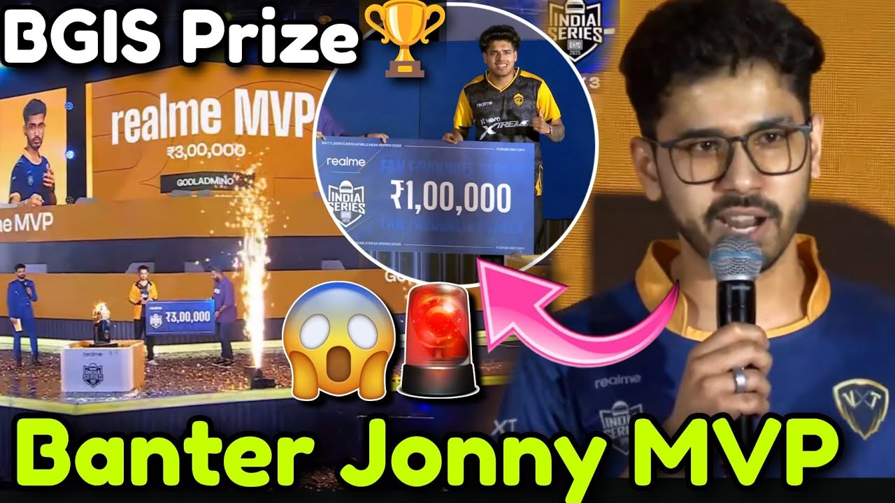 🤡SAUMRAJ Banter Jonathan MVP😱 BGIS Award Distribution🏆 Beat Nakul in Fan Favourite 🇮🇳