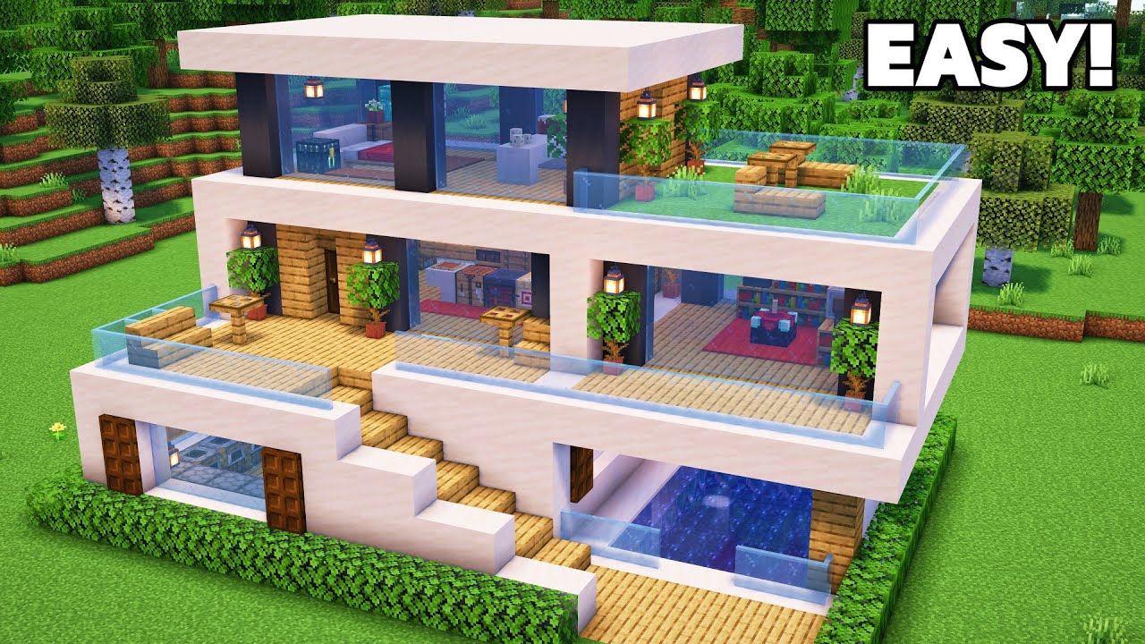 Minecraft Best Modern House Tutorial