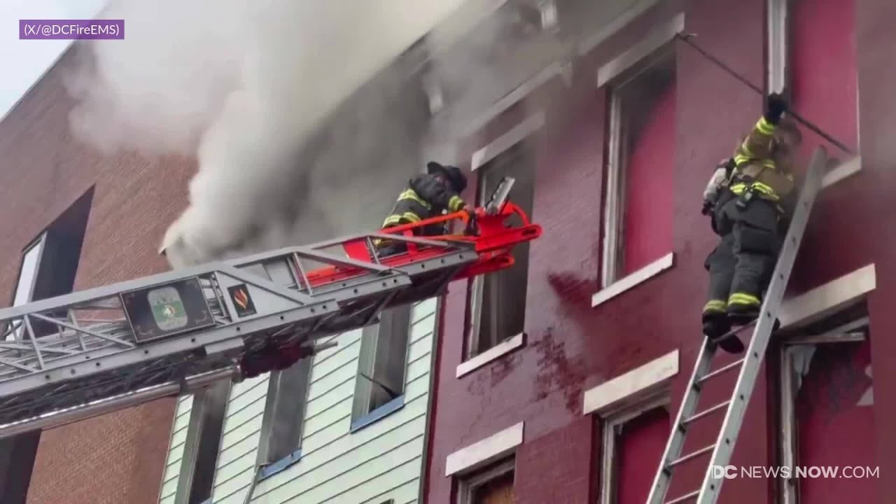 DC firefighter injured in fire at 9th and P streets NW
