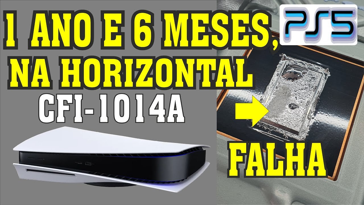 PS5, SEMPRE USADO NA HORIZONTAL, TEM A MESMA FALHA...