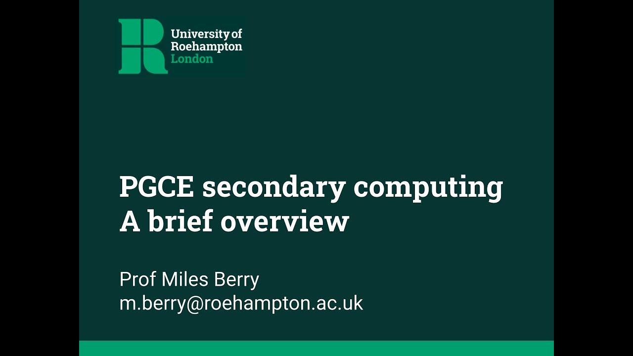 Secondary Computing PGCE