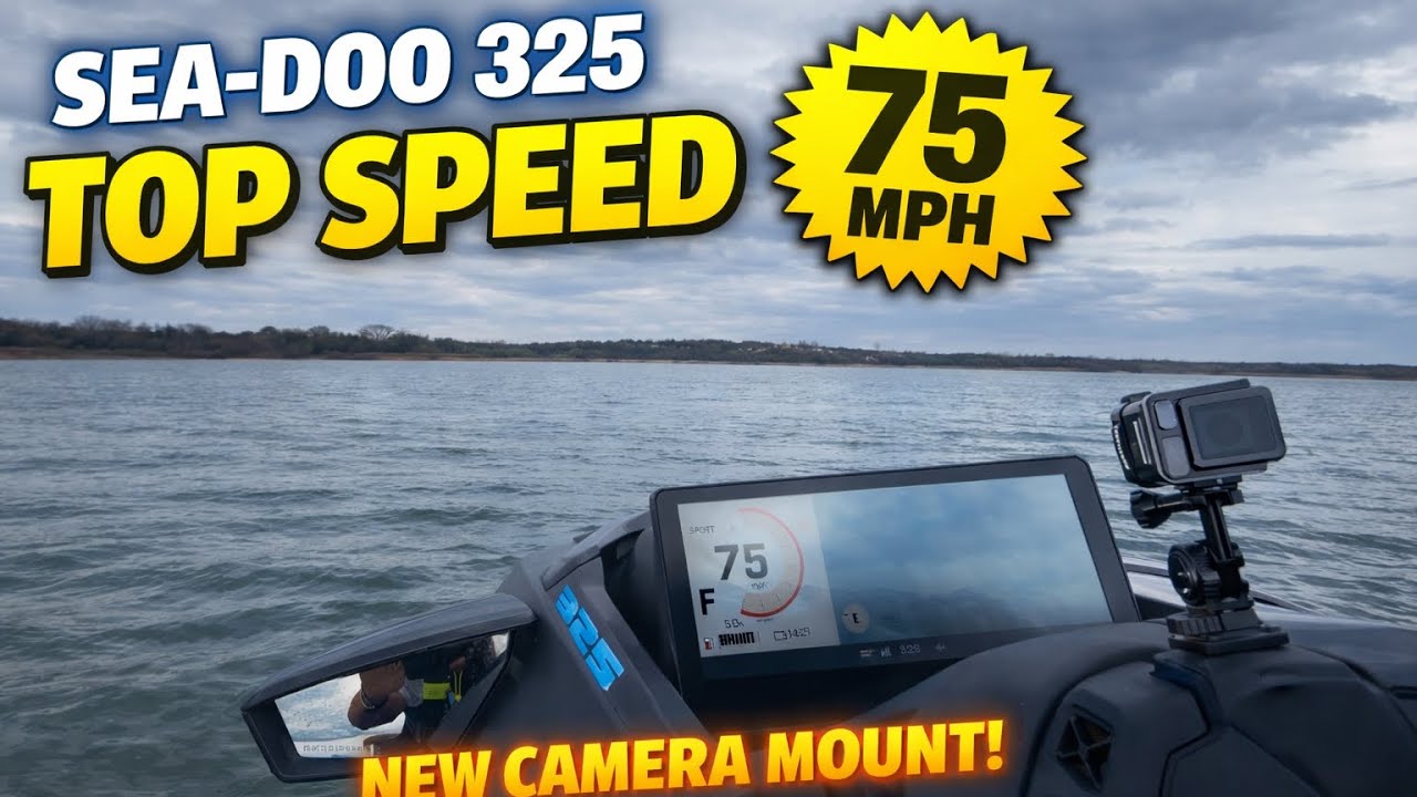 2026 Sea-Doo 325 Hits 75 MPH! 🚀 Best Camera Mount for High-Speed Riding (Keystone Lake POV)