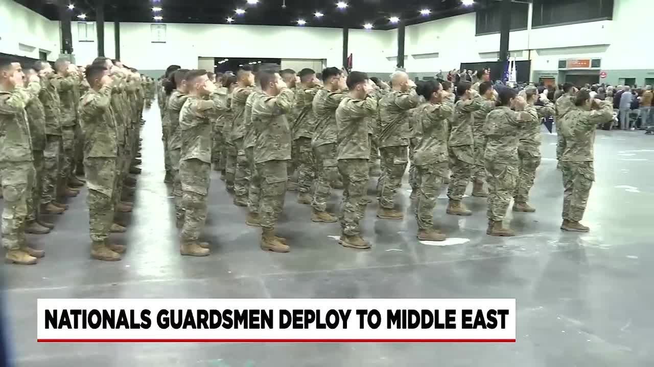 Hundreds of Army National Guard members deploy to middle east