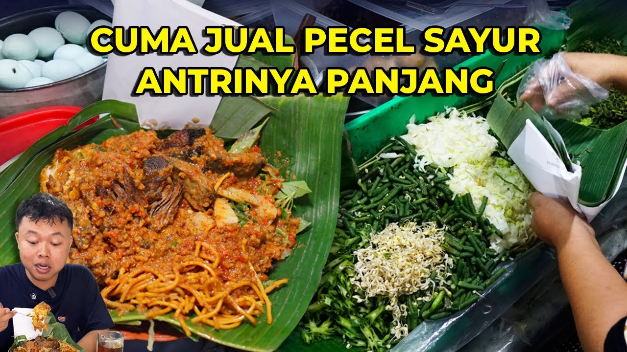 Nasi Pecel Lauk Komplit 10 Ribu, Sayurnya ada 8 Macam!