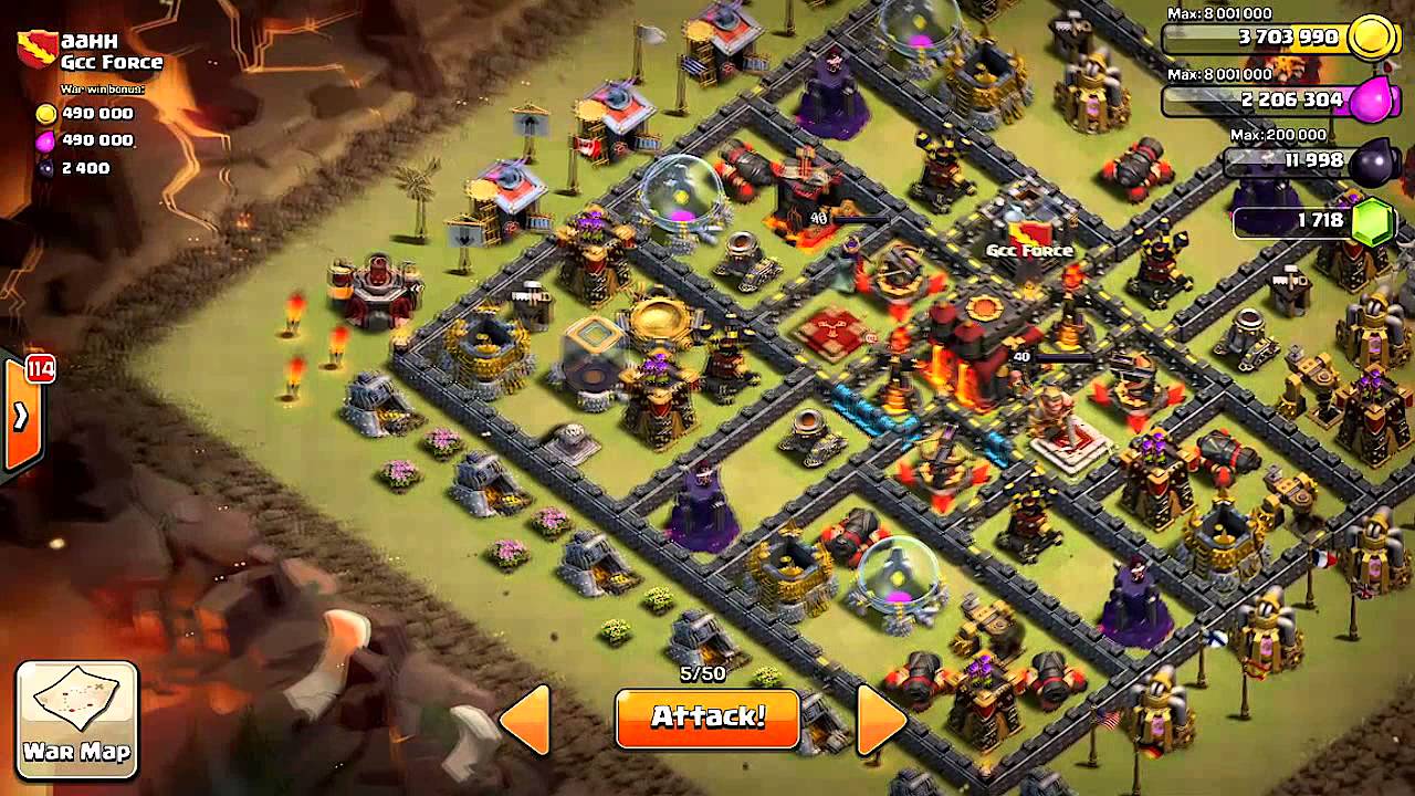Clash of clans - Clan wars w/ Lava Hound and Mass minions ( Pee Pee Kaa Kaa)