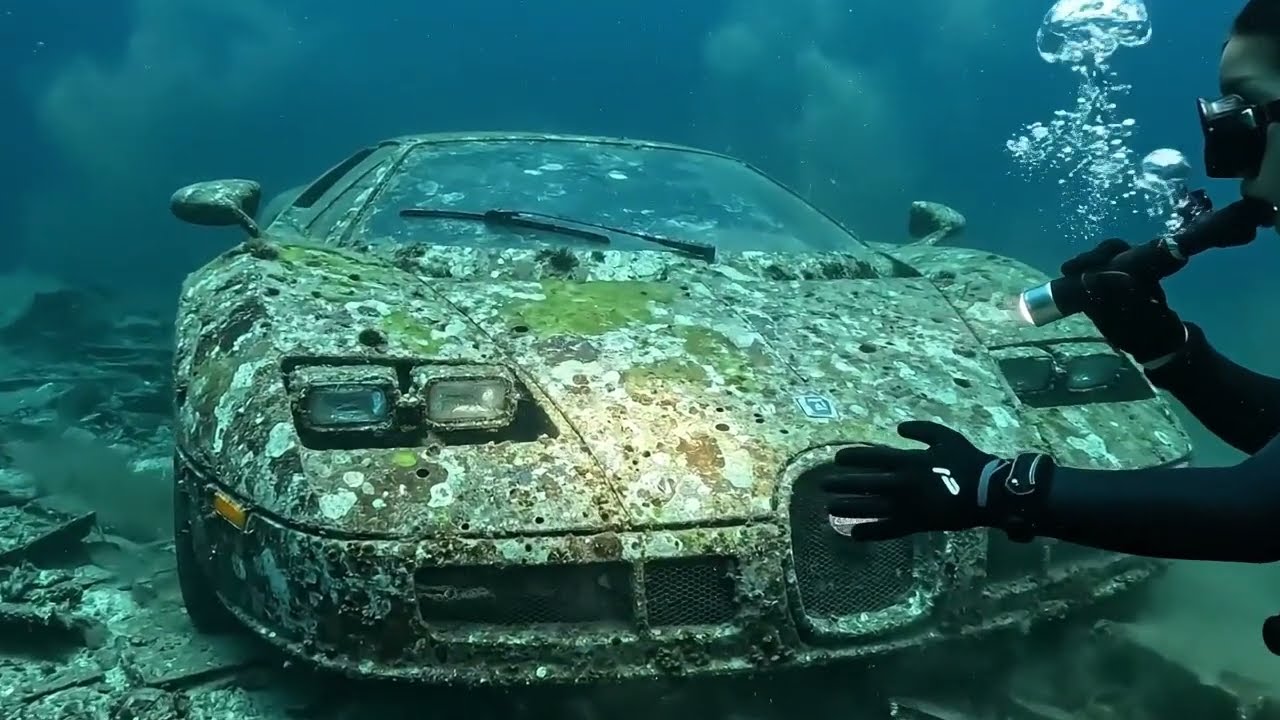 Sunken Bugatti EB110 | Forgotten Supercar Sleeping Beneath the Sea- Lost Machines Underwater