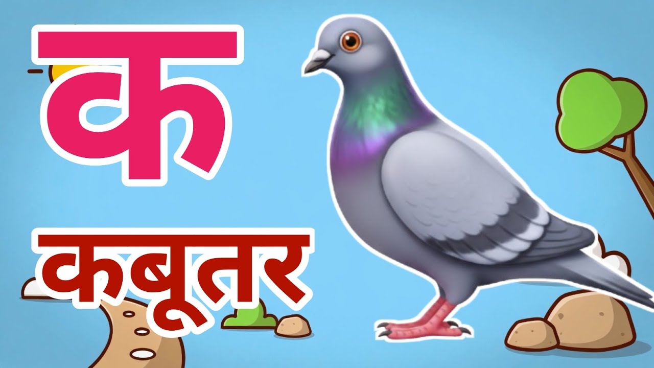 क से कबूतर, अ से अनार a se anaar k se kabutar I Hindi varnmala I ABCD क से कबूतर अ से अनार, for kids
