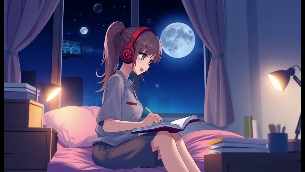 Lofi Study & Chill Vibes | Anime Girl with Headphones