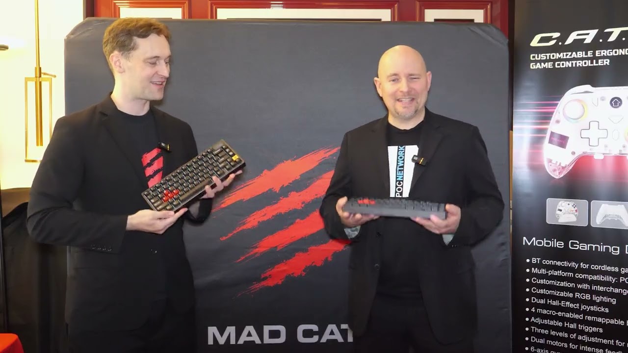 Mad Catz - мышь M.M.O. 7+, клавиатура S.T.R.I.K.E. 17 и клавиатура S.T.R.A.F.E. - интервью на CES...